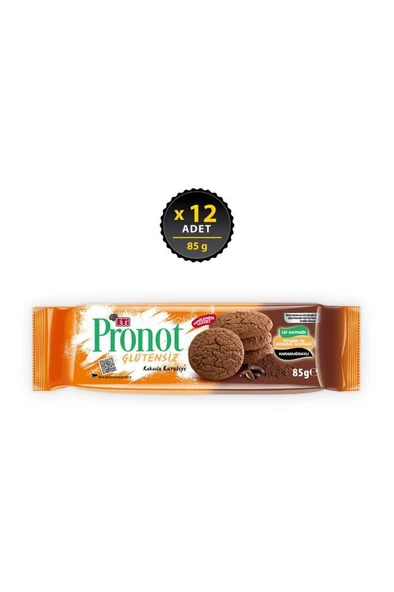 Eti Pronot Kakaolu Glutensiz Kurabiye 85 g x 12 Adet ürün görseli 1