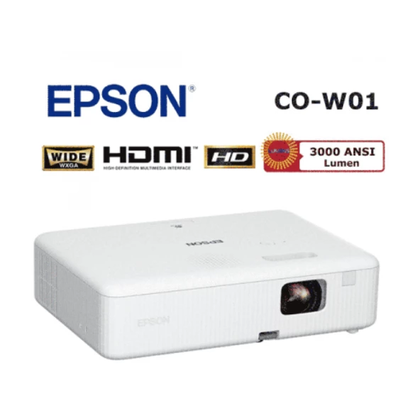 EPSON CO-W01 3000 ANSI Lümen HD Projeksiyon Cihazı ürün görseli 1
