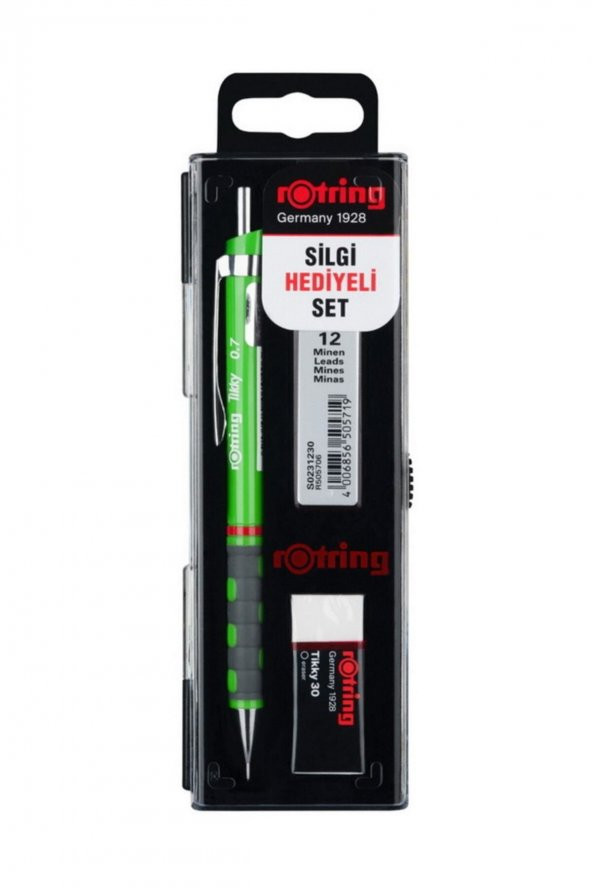 Rotring Yeşil Tikky Uçlu Kalem Okul Seti 0.7 Rotring Tikky Versatil Okul Seti 0.7 ürün görseli 1