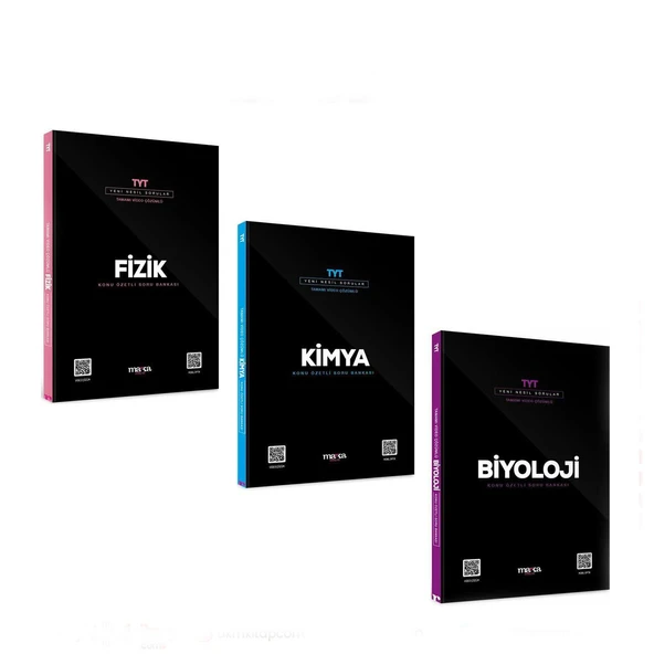 Marka Yayınları TYT Fizik Kimya ve Biyoloji Soru Bankası Seti 3 Kitap ürün görseli 1