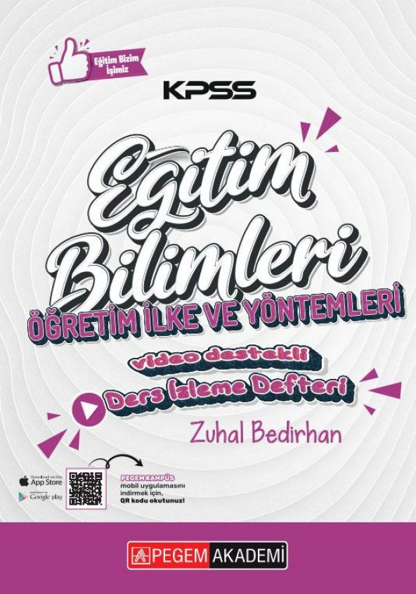 KPSS Eğitim Bilimleri Öğretim İlke ve Yöntemleri Ders İzleme Defteri Pegem Yayınları ürün görseli 1