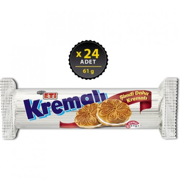 Eti Kremalı Sandviç Bisküvi 61 g x 24 Adet ürün görseli 1