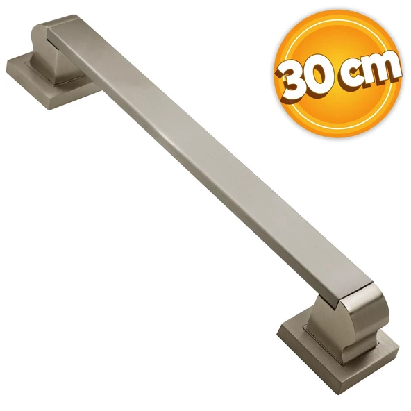 Bersel Sürgülü Kapı Çekme Kolu Tutma Kulpu Kulbu Çelik Dış Kapı Tutamağı Kol Saten 30 Cm ürün görseli 1