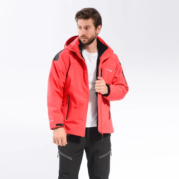 FreeCamp 3in1 Softshell Erkek Ceket-KIRMIZI ürün görseli 1