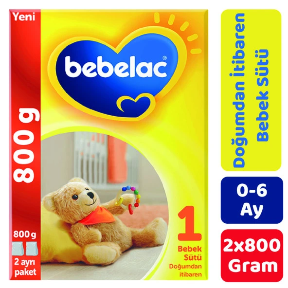 Bebelac 1 Bebek Sütü 800 gr 2'li Paket ürün görseli 1