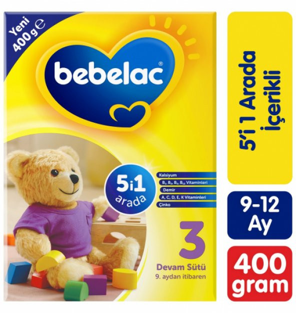 Bebelac 3 Devam Sütü 400 gr 3'lü Paket ürün görseli 1