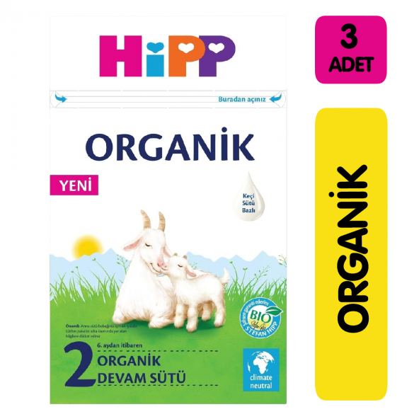 Hipp 2 Organik Keçi Sütü Bazlı Devam Sütü 400 gr 3'lü Paket ürün görseli 1