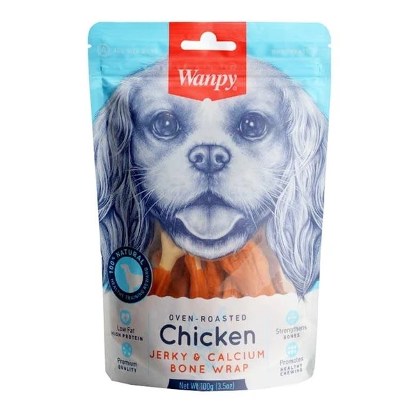 Wanpy Kalsiyumlu Gerçek Tavuk 100 gr CE-16H Köpek Ödülü ürün görseli 1