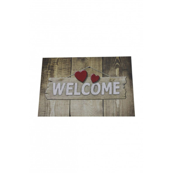 Welcome Yazılı Kauçuk Kapı Önü Paspası - Resim 5