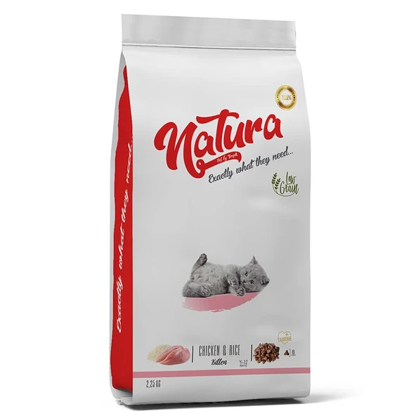 Natura Tavuklu Düşük Tahıllı Yavru Kedi Maması 2,25kg ürün görseli 1