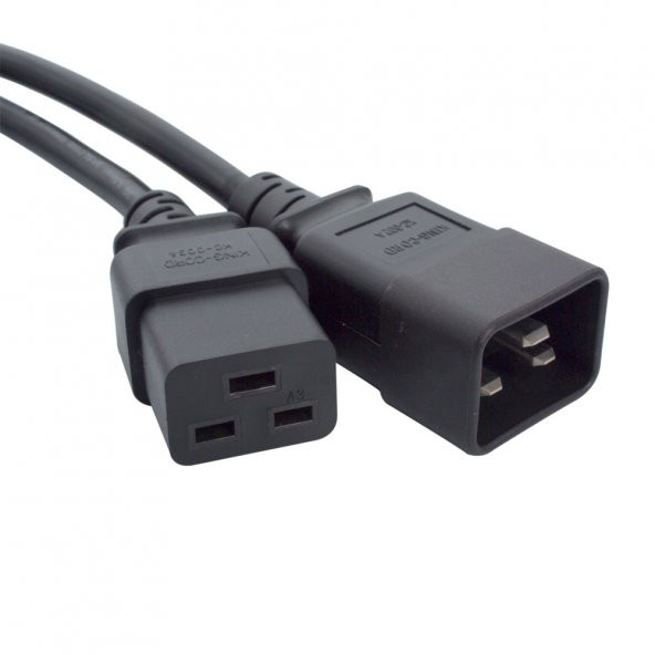 C19 - C20 UPS Power Uzatma Kablosu 3x1.5 mm - 3 Metre ürün görseli 1