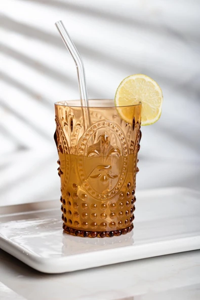 Akrilik Bal Tekli Kısa Bardak & Su Meşrubat Kahve Yanı Bardağı 400 ml ( Cam Değildir ) ürün görseli 1