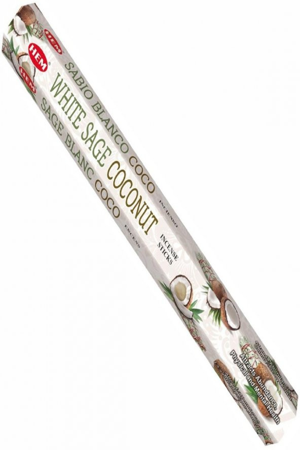 Beyaz Adaçayı Hindistan Cevizi (white Sage Coconat) Aromalı Çubuk Tütsü ürün görseli 1