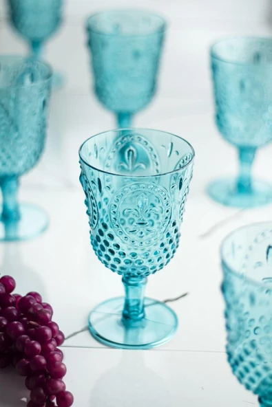 Akrilik Aquamarin Tekli Kadeh & Su Meşrubat Kahve Yanı Bardağı 450 ml ( Cam Değildir ) ürün görseli 1