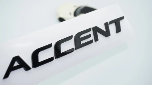 DK Tuning Accent Bagaj 3M 3D Siyah ABS Yazı Logo Hyundai İle Uyumlu ürün görseli 1