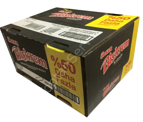 Ülker Biskrem Kakaolu Rulo %50 Daha Fazla Bisküvi 150 gr 18 Adet ürün görseli 1