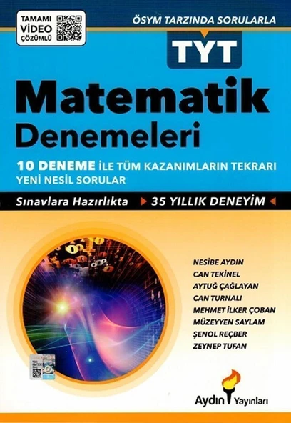 Aydın Yayınları TYT Matematik 10 lu Denemeleri ürün görseli 1