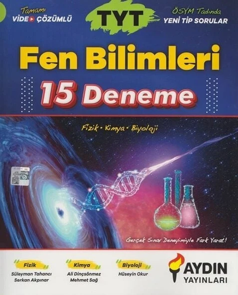 Aydın Yayınları TYT Fen Bilimleri 15 Deneme ürün görseli 1