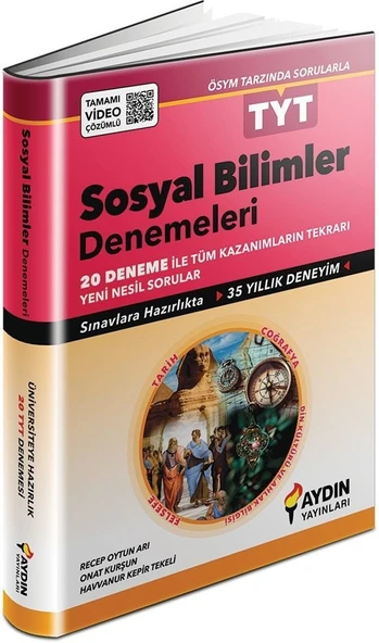 Aydın Yayınları TYT Sosyal Bilimler 20 li Denemeleri ürün görseli 1