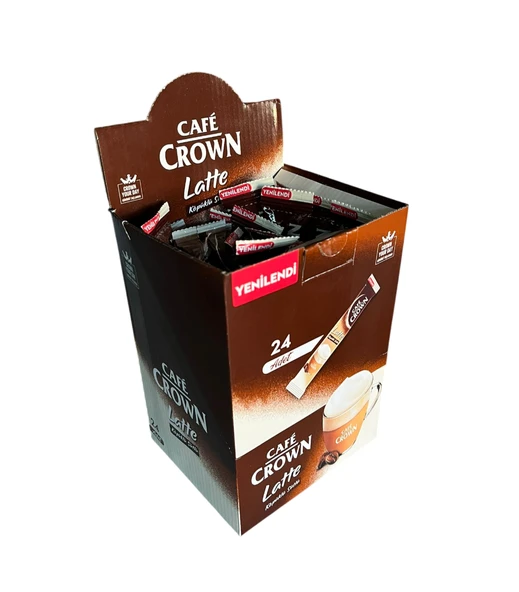 Cafe Crown Latte Sütlü Köpüklü Kahve 17 gr x 24 adet ürün görseli 1