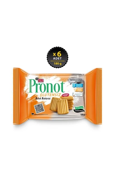 Eti Pronot Glutensiz Bebek Bisküvisi 180 g x 6 Adet ürün görseli 1