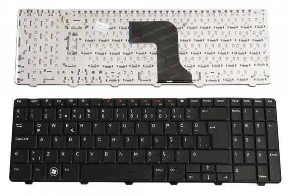 Dell 0R07R8 90.4EM07.S1D Notebook Klavyesi (Siyah TR) - Resim 3