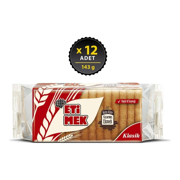 Eti Etimek Klasik 143 g x 12 Adet ürün görseli 1