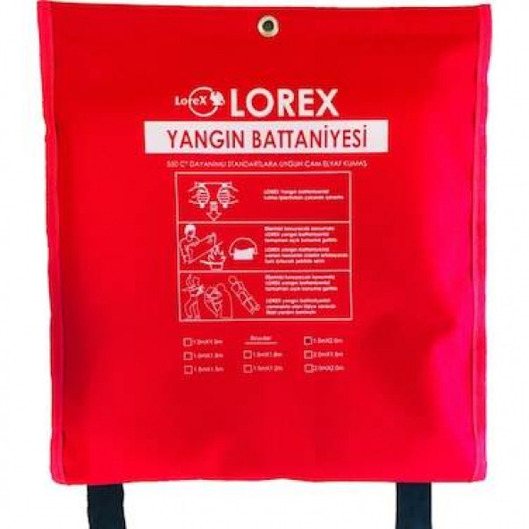 LOREX LR-FB2015C 200 cm x 150 cm Çantalı Yangın Battaniyesi ürün görseli 1