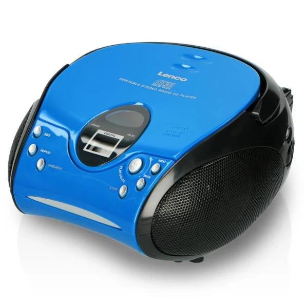 LENCO SCD-24 MAVİ/SİYAH - CD ÇALARLI TAŞINABİLİR Müzik Seti STEREO FM RADYO - MAVİ/SİYAH ürün görseli 1