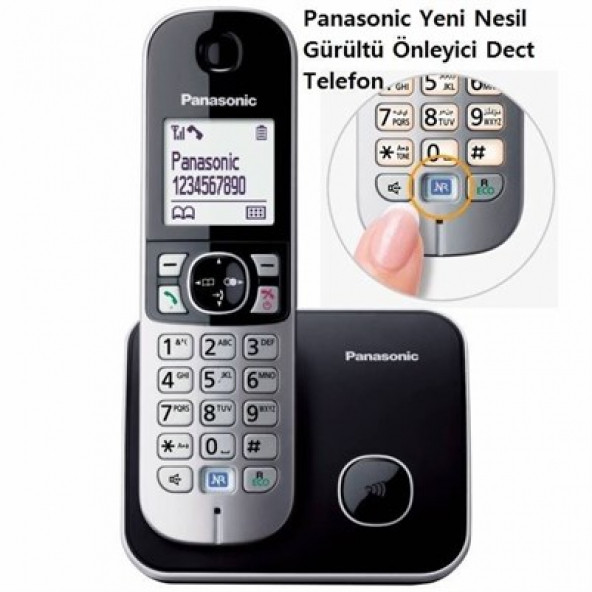 Panasonic KX-TG6811 Siyah Telsiz Telefon ürün görseli 1