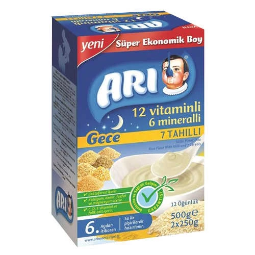Arı Mama Gece 7 Tahıllı Sütlü Pirinç Unu 500 gr ürün görseli 1