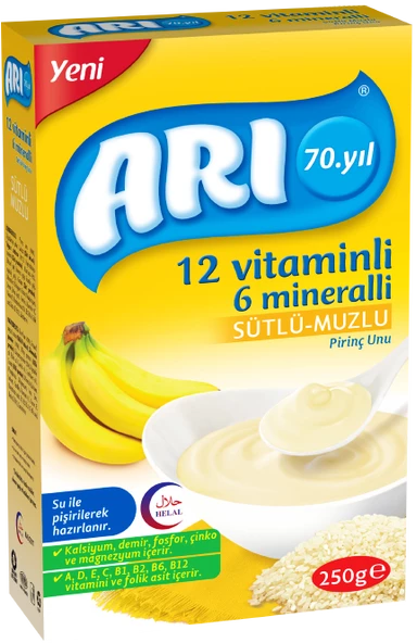 Arı Mama Sütlü Muzlu Pirinç Unu 250 gr ürün görseli 1