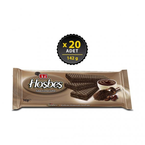 Eti Hoşbeş Kakao Kremalı Gofret 142 g x 20 Adet ürün görseli 1