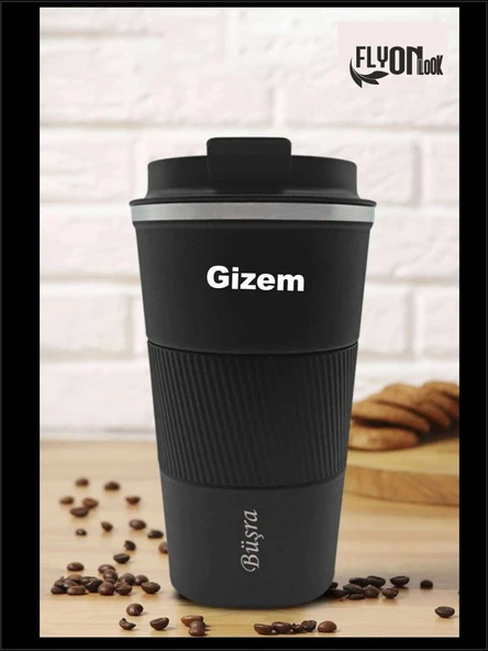 Kişiye Özel Çift Katmanlı Paslanmaz Çelik 500 Ml Kupa Araç Kahve Çay Termos Bardak -1549 ürün görseli 1
