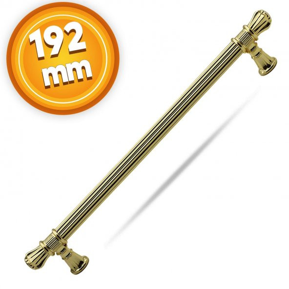 Çekmece Dolap Kapak Kulpu Kulbu 192 mm Gold Metal Kulp ürün görseli 1