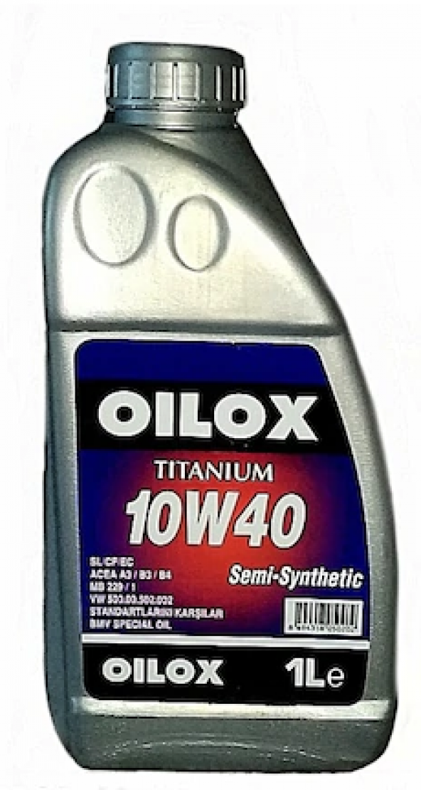 Oilox 10w40 Titanium Sentetik 1 Litre ürün görseli 1