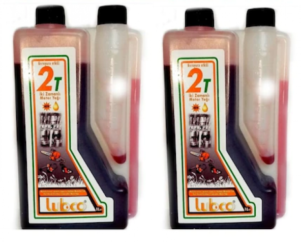 2t Lubco 2 zamanlı kırmızı yağ Ölçekli 1LT(2 ADET) ürün görseli 1