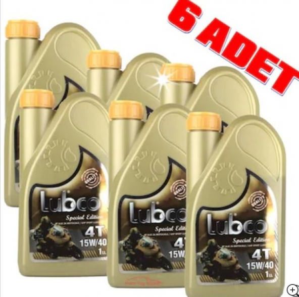 Lubco 4T 15W40 1 Litre 4 Zamanlı Motosiklet Yağı 6 ADET ürün görseli 1