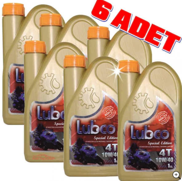 Lubco 10w40 4T 1 Litre MotoSiklet Yağı (6 ADET) ürün görseli 1