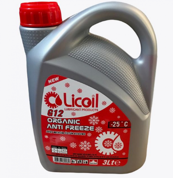 Licoil Antifriz organik G12 Kırmızı Antifriz 3Kg(-25 Derece) ürün görseli 1