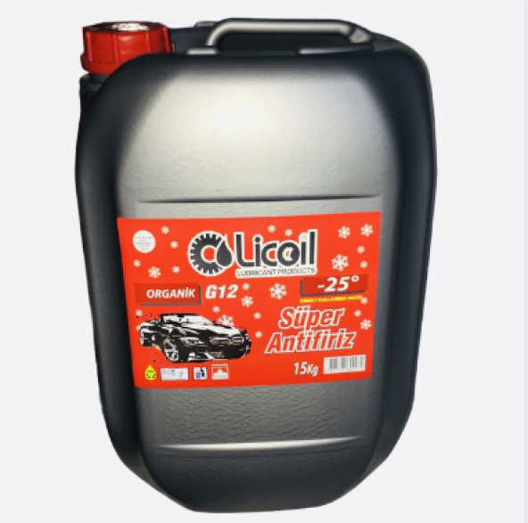 Licoil Antifriz organik G12 Kırmızı Antifriz 15Kg(-25 Derece)Bidon ürün görseli 1