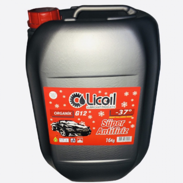 Licoil Organik G12 Kırmızı Antifriz  -37 C   16 KG BİDON ürün görseli 1