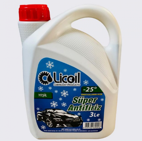 Licoil Antifriz MAVİ Antifriz 3Kg (-25 Derece)Kullanıma Hazır ürün görseli 1