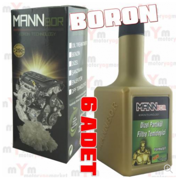 MannBor  DPF Dizel Partikül Filtre Temizleyici Katkı 250ml 6 ADET ürün görseli 1