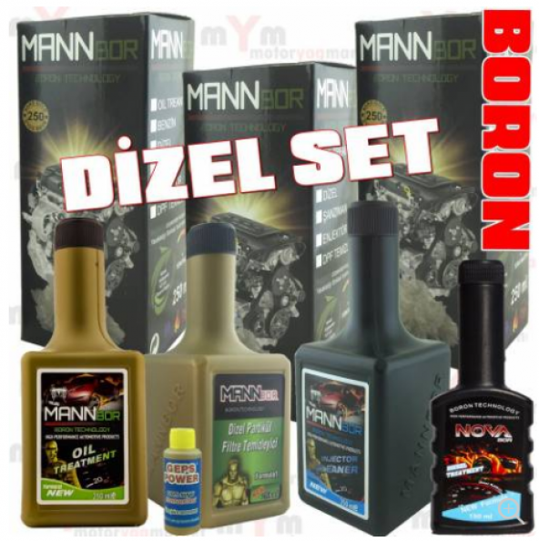 MannBor  Dizel Katkı Seti: Bor +DPF +Enjektör Temizleyici+Mazot Katkı ürün görseli 1