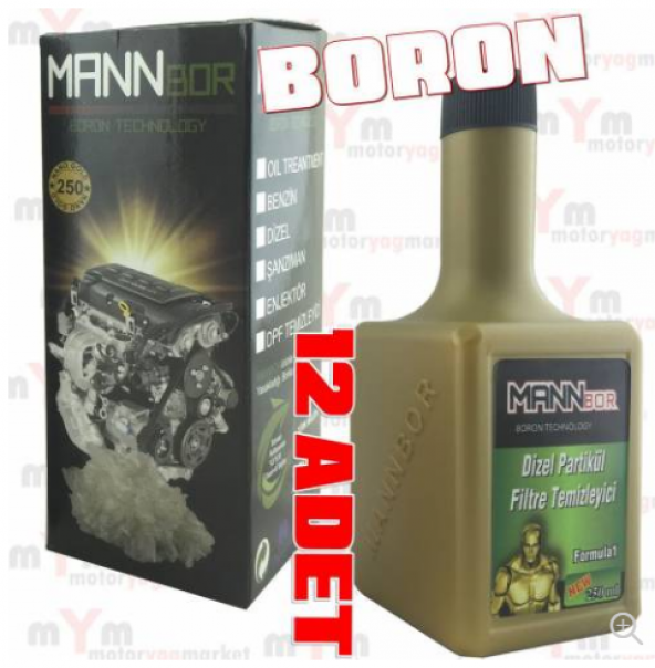 MannBor  DPF Dizel Partikül Filtre Temizleyici Katkı 250ml 12 ADET ürün görseli 1