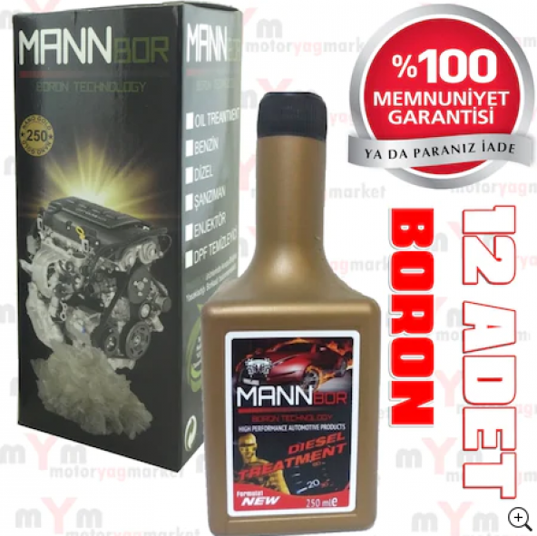 MannBor Boron Teknoloji Dizel Mazot Yakıt Katkısı 250ML x12 ADET ürün görseli 1