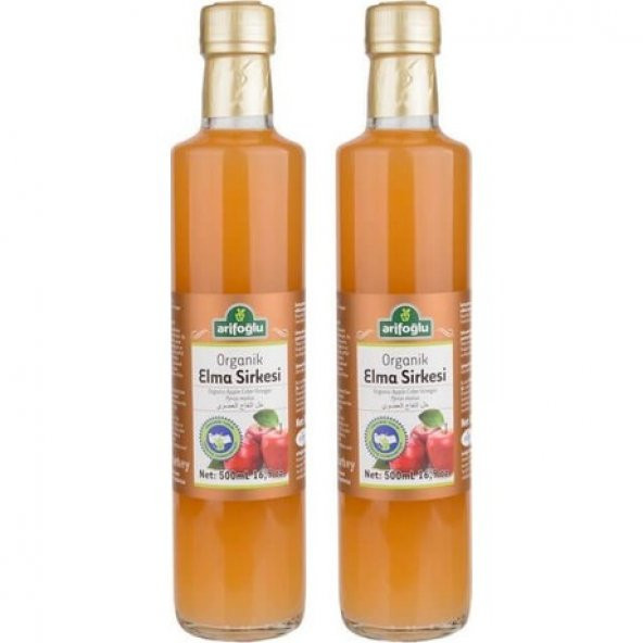Arifoğlu Organik Elma Sirkesi Cam 2 x 500 ML ürün görseli 1