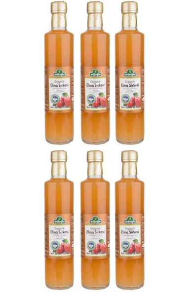 Arifoğlu 6 Adet Organik Elma Sirkesi 500 ml. ürün görseli 1