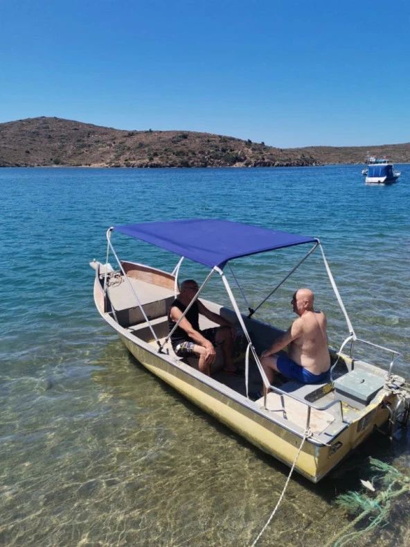 Katlanabilir 2 Kollu Tekne ve Bot Tentesi ( Lacivert En : 130 cm ) ürün görseli 1